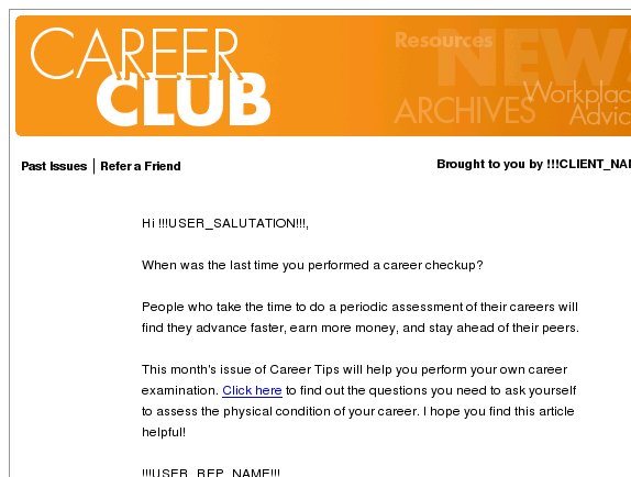 Career Club: Give Your Career a Check Up